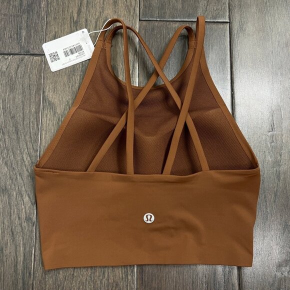 Lululemon NWT Like a Cloud High-Neck Longline Bra Roasted Brown - Picture 2 of 7